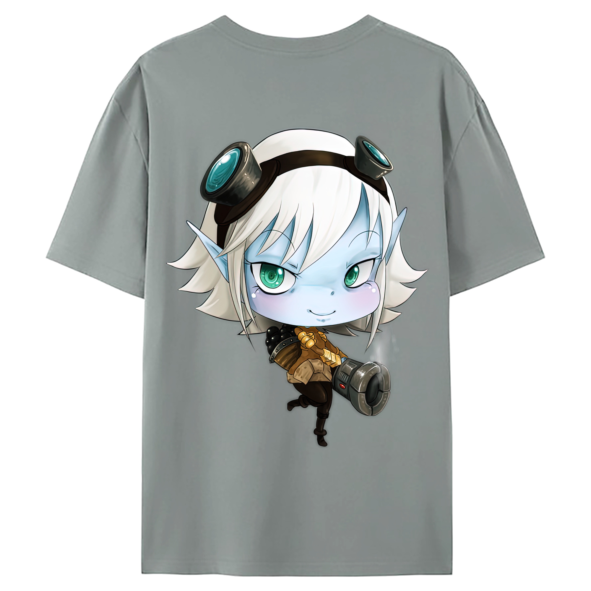 （画像用） リーグ・オブ・レジェンド League of Legends LOL 綿100％ メンズ半袖Tシャツ（バックプリント） 通気性